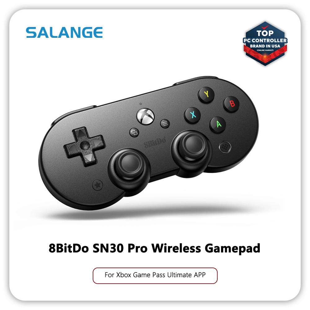 Salange 8Bitdo sn30 Pro Tay cầm chơi game không dây với tay điều khiển trò chơi Bluetooth kẹp giữ ch