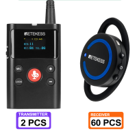 Retekess TT126 TT126R Two-way Communication System Multi-person Intercom with 28-slot Charging Case for Tourism School Factory Visit Training Conference Hajj and Umrah