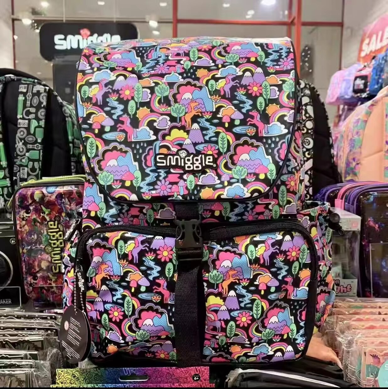 Smiggle túi ba lô chelsea glee ba lô lớn