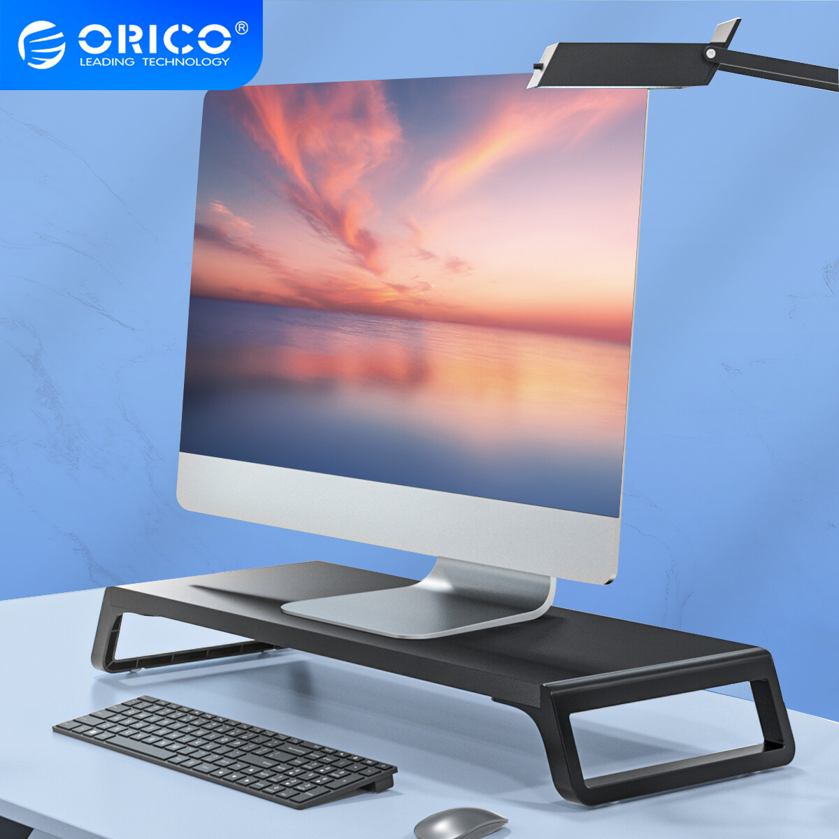 Orico Gỗ Giá Đỡ Màn hình máy tính phổ thông Riser mặt bàn bằng gỗ khung đế máy tính xách tay cho PC máy tính xách tay văn phòng nhà cửa (HSQ-M1)