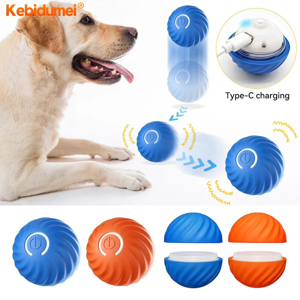 Kebidumei Smart Dog Toy Ball Automatic Moving Bouncing Rolling Ball for