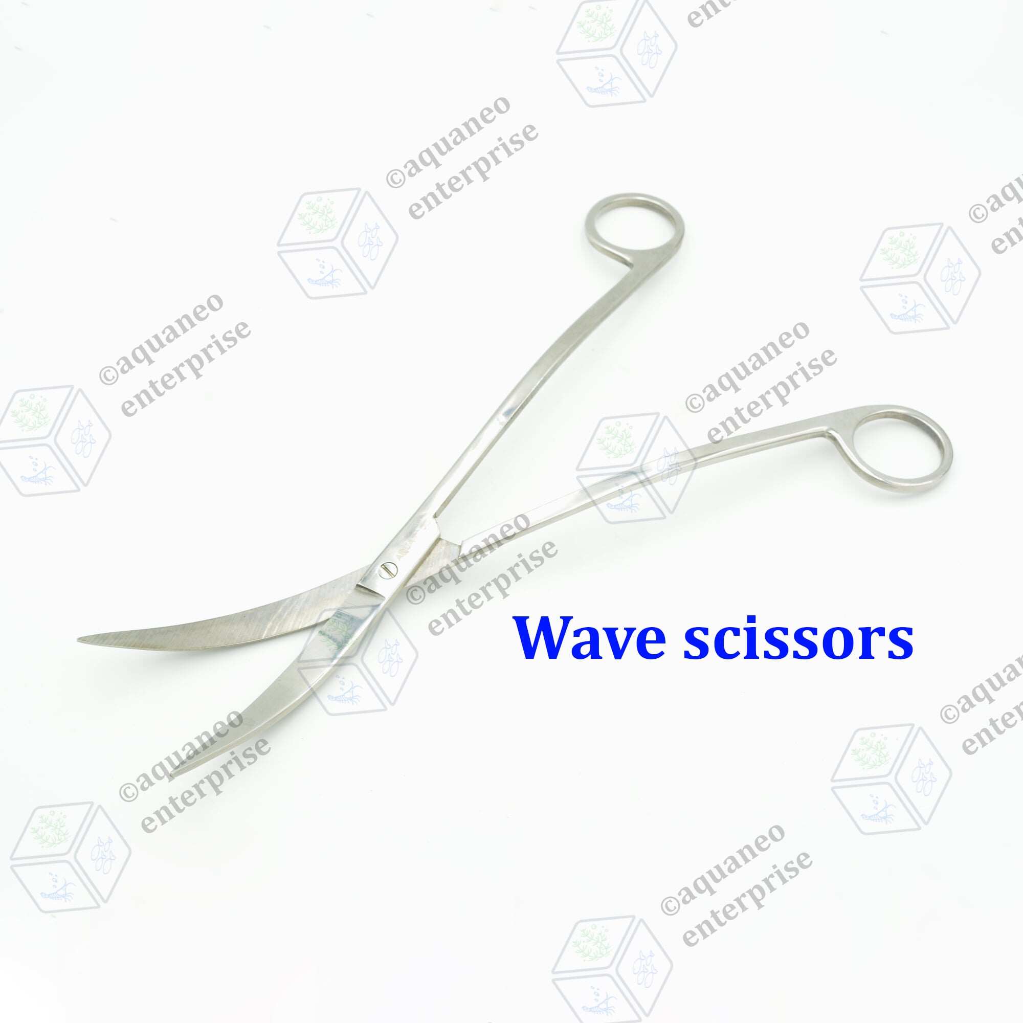Crab Aqua Spring Wave Scissors 16cm 25cm - Straight Curve