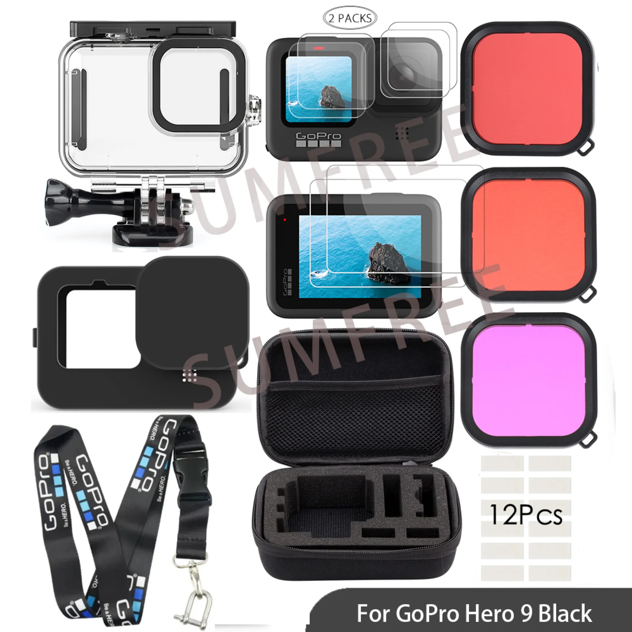 Waterproof Housing Case Tempered Glass Diving Filters Carry Case For Gopro Hero 9 Black Dive Protective Underwater For Go Pro 9 Accessories Lazada Ph