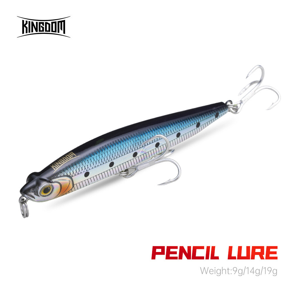 Kingdom Hot Mồi Câu Cá Chất Lượng Cao Chậm Chìm BÚT CHÌ 80 Mét 95 Mét Cứng Mồi Giả Hành Động Tốt Wobblers Câu Cá Biển Lure