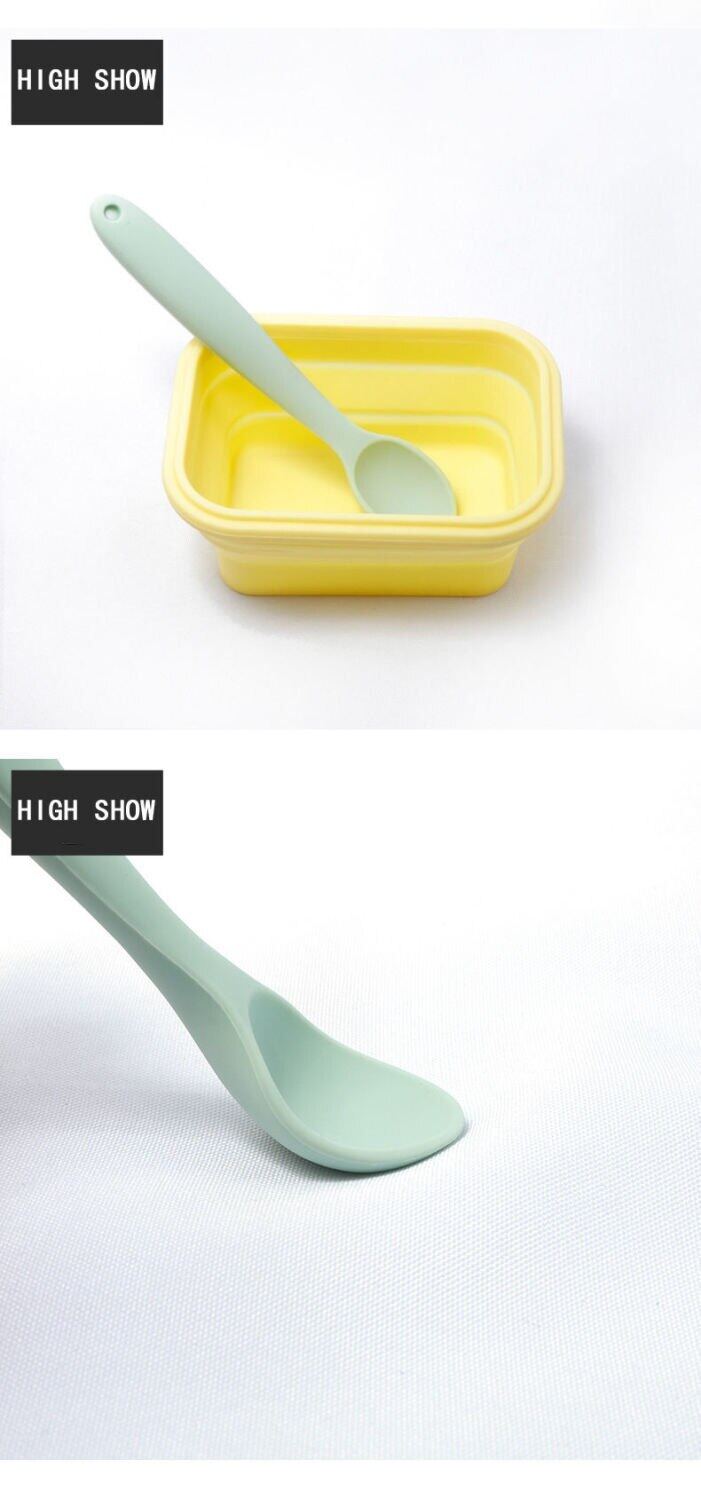 Baby Edible Silicon soft spoon eat learning baby food supplement spoon beginner training drop-proof and hot-proof children's tableware