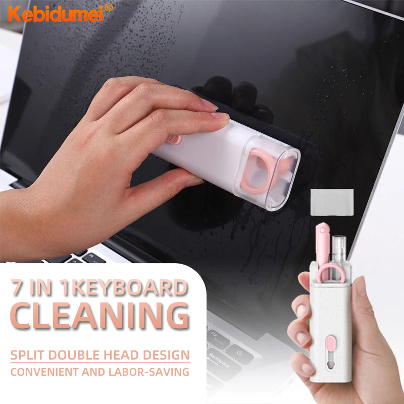 Kebidumei bộ cọ vệ sinh bàn phím máy tính 7 trong 1 bút vệ sinh tai nghe dụng cụ vệ sinh bàn phím tai nghe bộ dụng cụ tháo nắp phím