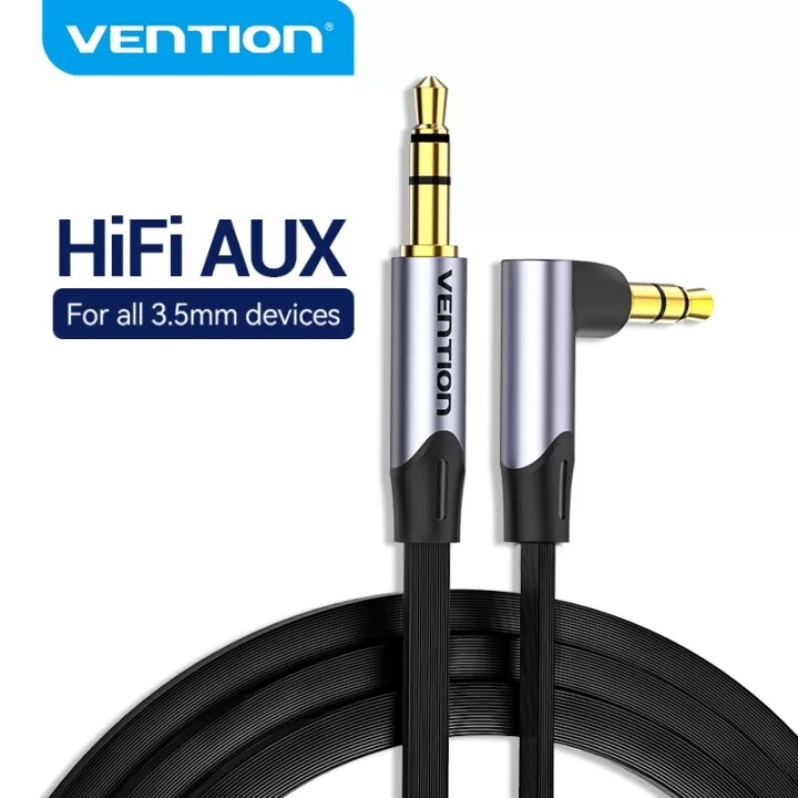 Vention Aux Cable 3.5mm Male to Male AUX Audio Cable Flat Cable Aluminum