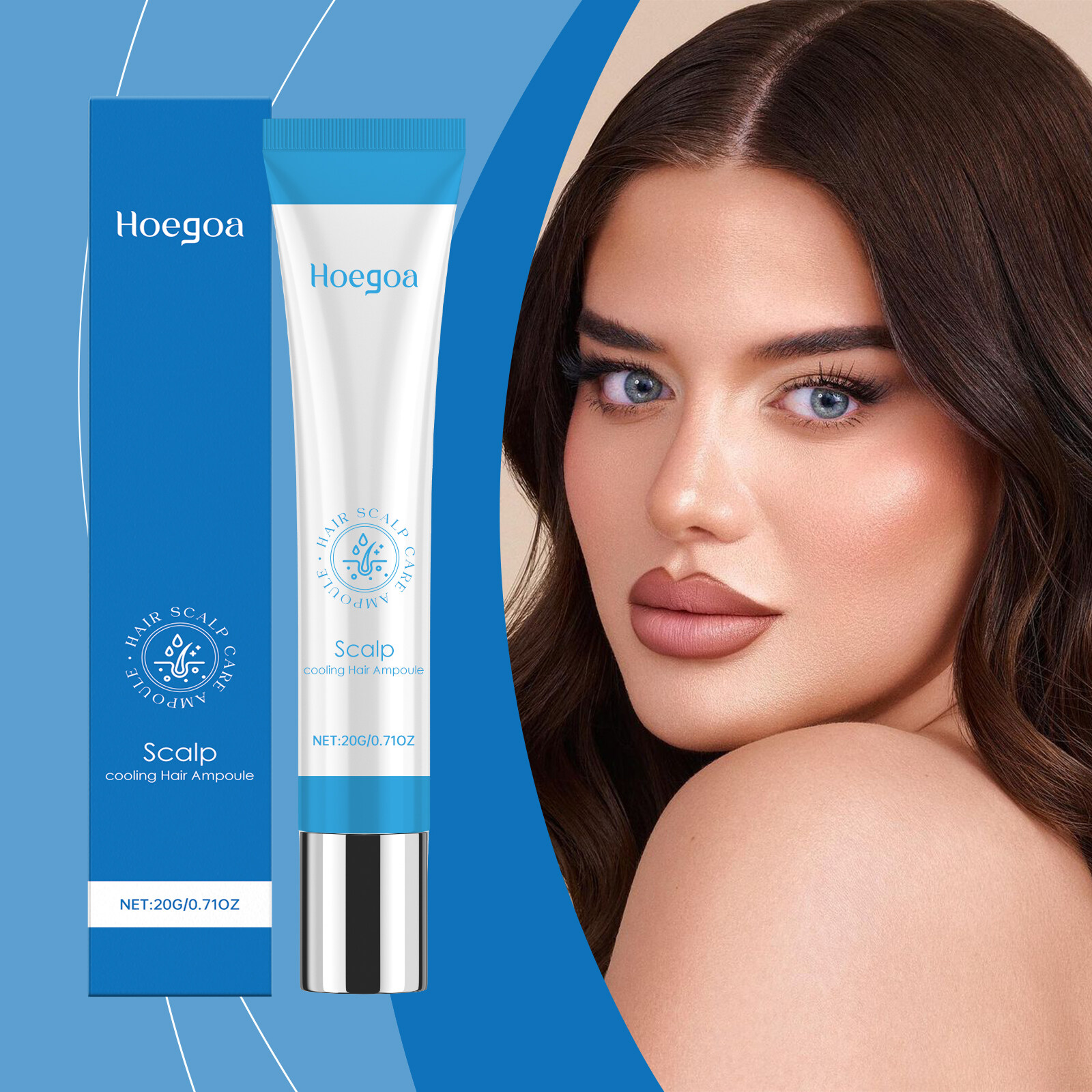 Hoegoa Ống dưỡng tóc làm mát da đầu ống dưỡng tóc mọc lại mát xa da đầu dưỡng tóc Ống dưỡng tóc làm dày ống dưỡng tóc mọc lại tóc điều trị chống hói dưỡng ẩm phục hồi tóc tăng cường tinh dầu (20g)