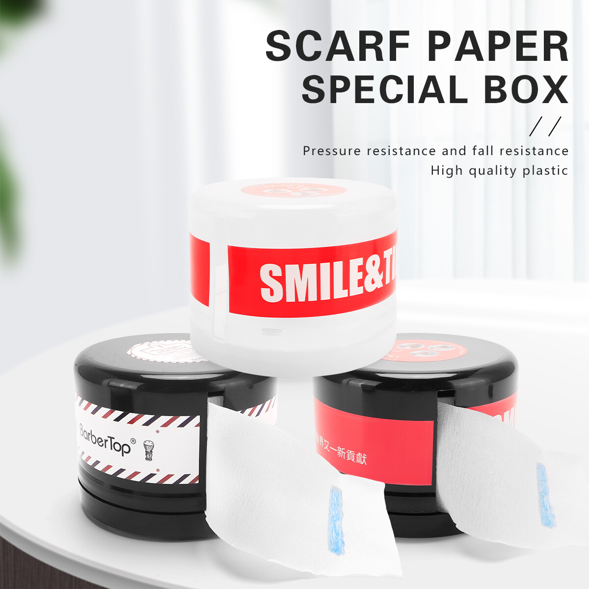 Cổ hộp giấy ABS cắt tóc bảo vệ giấy cuộn tóc dụng cụ Salon