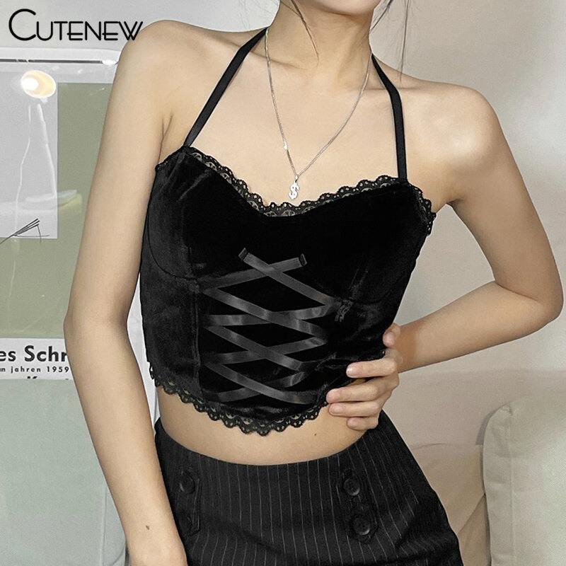 Cutenew áo ba lỗ ren dây áo hai dây áo hở eo hở lưng áo ba lỗ mỏng dây mảnh gợi cảm cho nữ đi nghỉ mát đi biển thoải mái