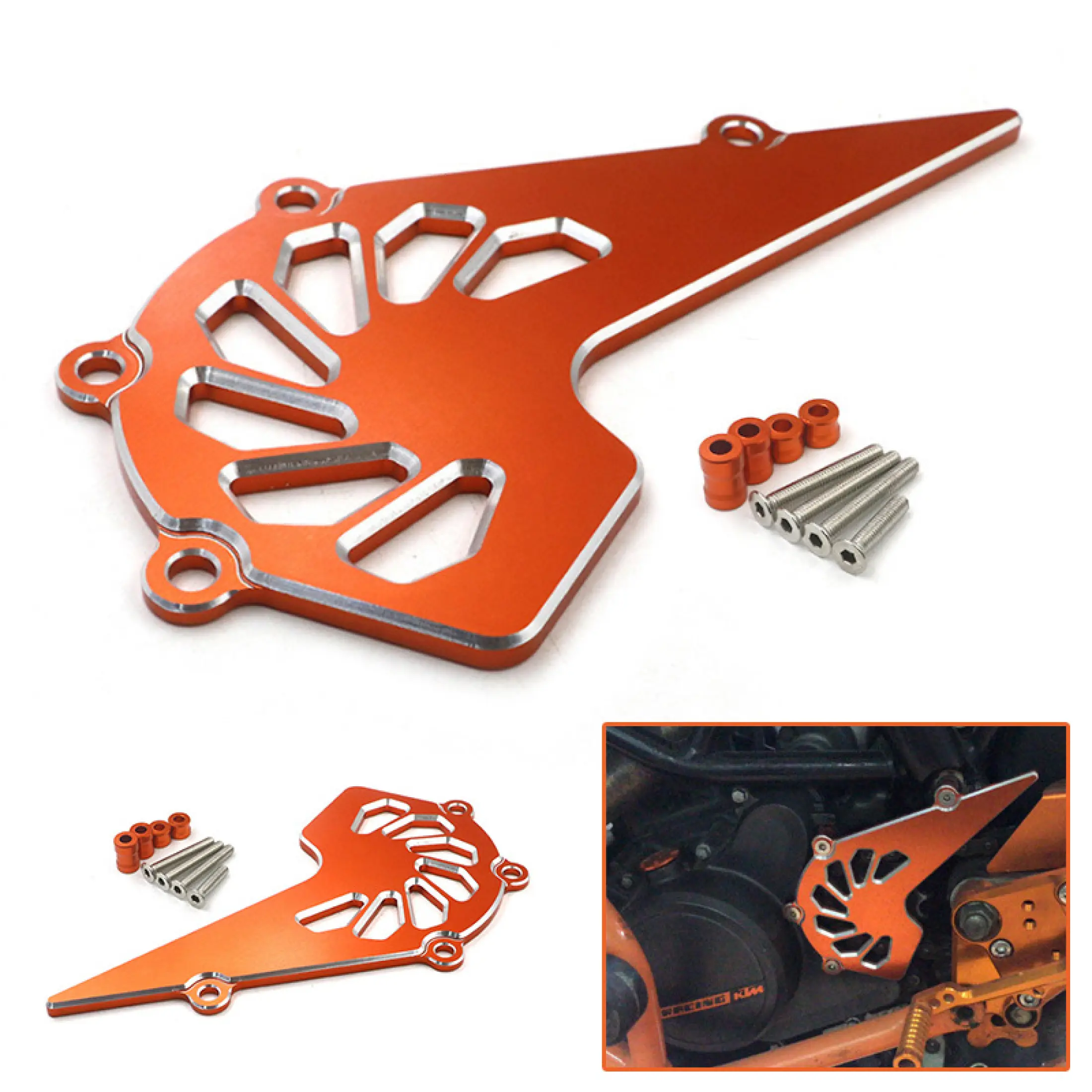 Suitable For Motorcycle Ktm Duke 390 Modified Chain Box Cover Front Sprocket Chain Protective Cover Decorative Cover Accessories Lazada Singapore