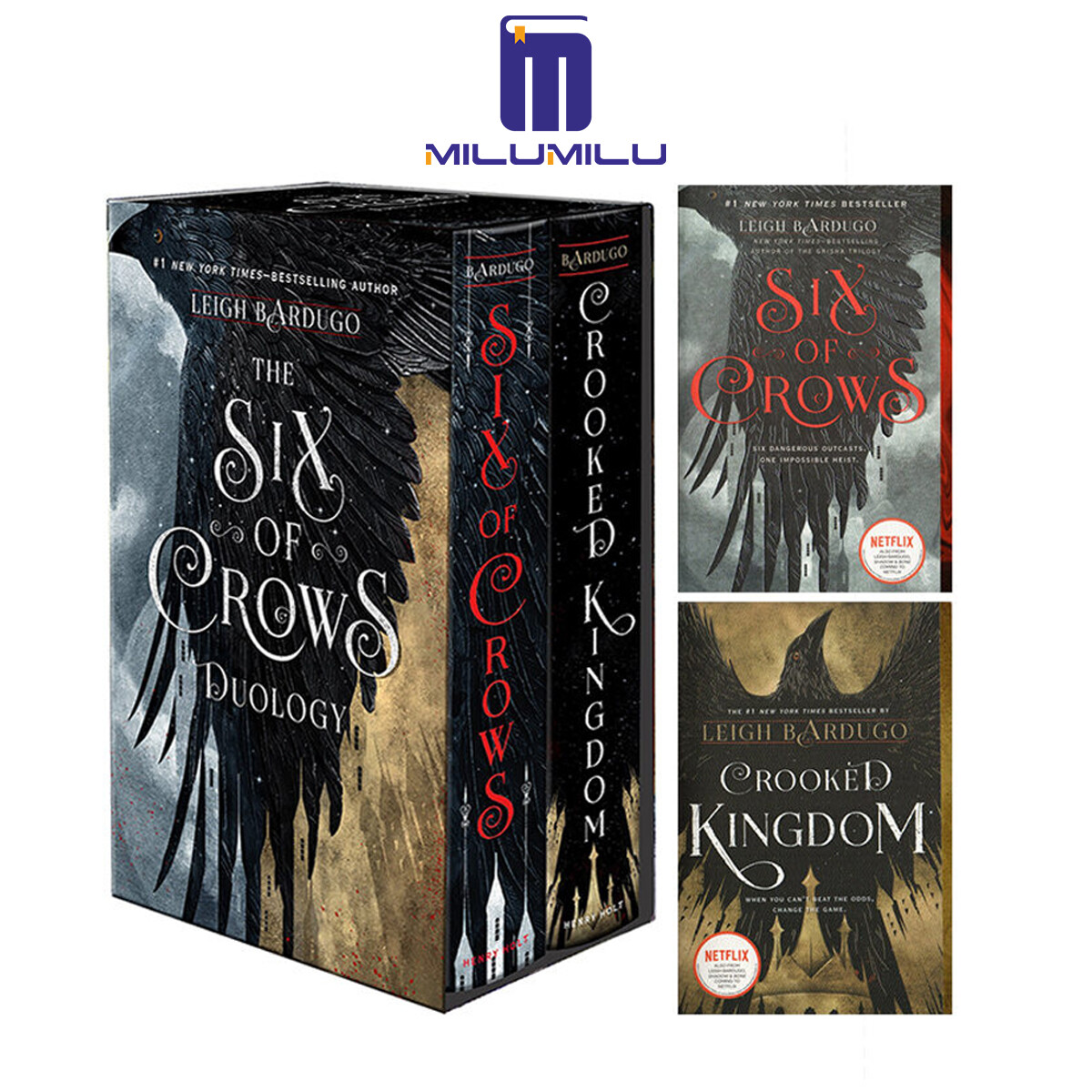 2Pcs Six of Crows Boxed Set: Six of Crows, Crooked Kingdom Paperback by Leigh Bardugo Original English books ราคา 1,035 บาท*ส่งฟรี