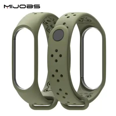 Mijobs Sports Strap for Xiaomi Mi Band 3 Mi Band 4 Silicone Strap Mi Band3 4 Watchband Bracelet Miband 3 4 Wristband Smart Watch Mi3/4 Accessory (1)