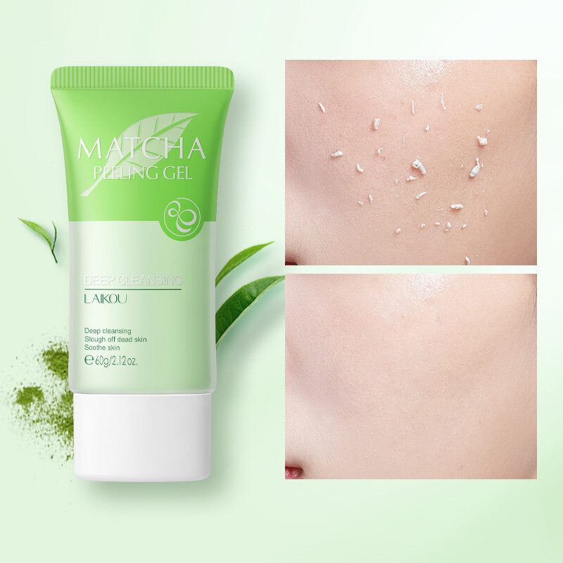 LAIKOU Gel Tẩy Tế Bào Chết Mặt Matcha Tẩy Tế Bào Chết Làm Sạch Sâu Tẩy Tế Bào Chết Loại Bỏ Mụn Trứng Cá 60G