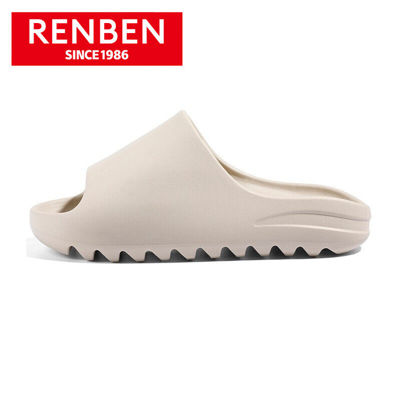 Renben 2023 Hottest Men's bread Slipper male street shoes coconut men slippers couple new models and non-slip thick bottom Instagram indoor slippers