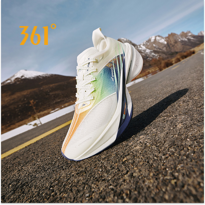 361 Degrees Furious 2.0 Men Running Shoes Carbon Plate Running Shoes Shock Absorption Soft Lightweight Surface Breathable Mesh Sports 672432201 ราคา 4,483 บาท*ส่งฟรี