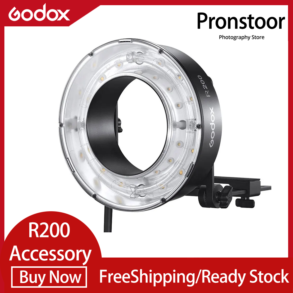 Godox R200 200W LED Ring Light Speedlite Flash Light Head for Sony Canon Nikon Fuji Olympus Camera Godox AD200 AD200Pro Flash ราคา 9,088 บาท*ส่งฟรี