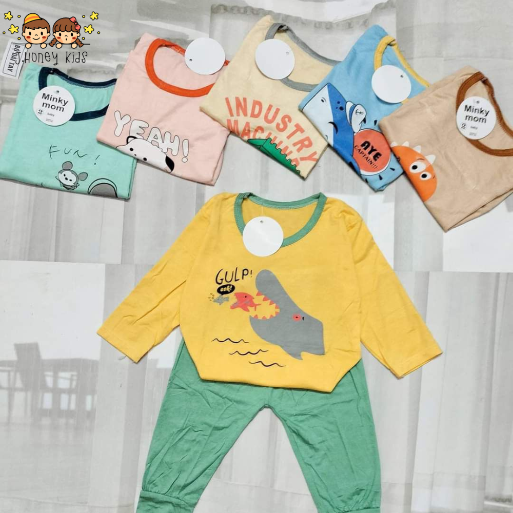 MINKY MOM High Quality Natural Cotton Plain Clothing Sets/T-shirt