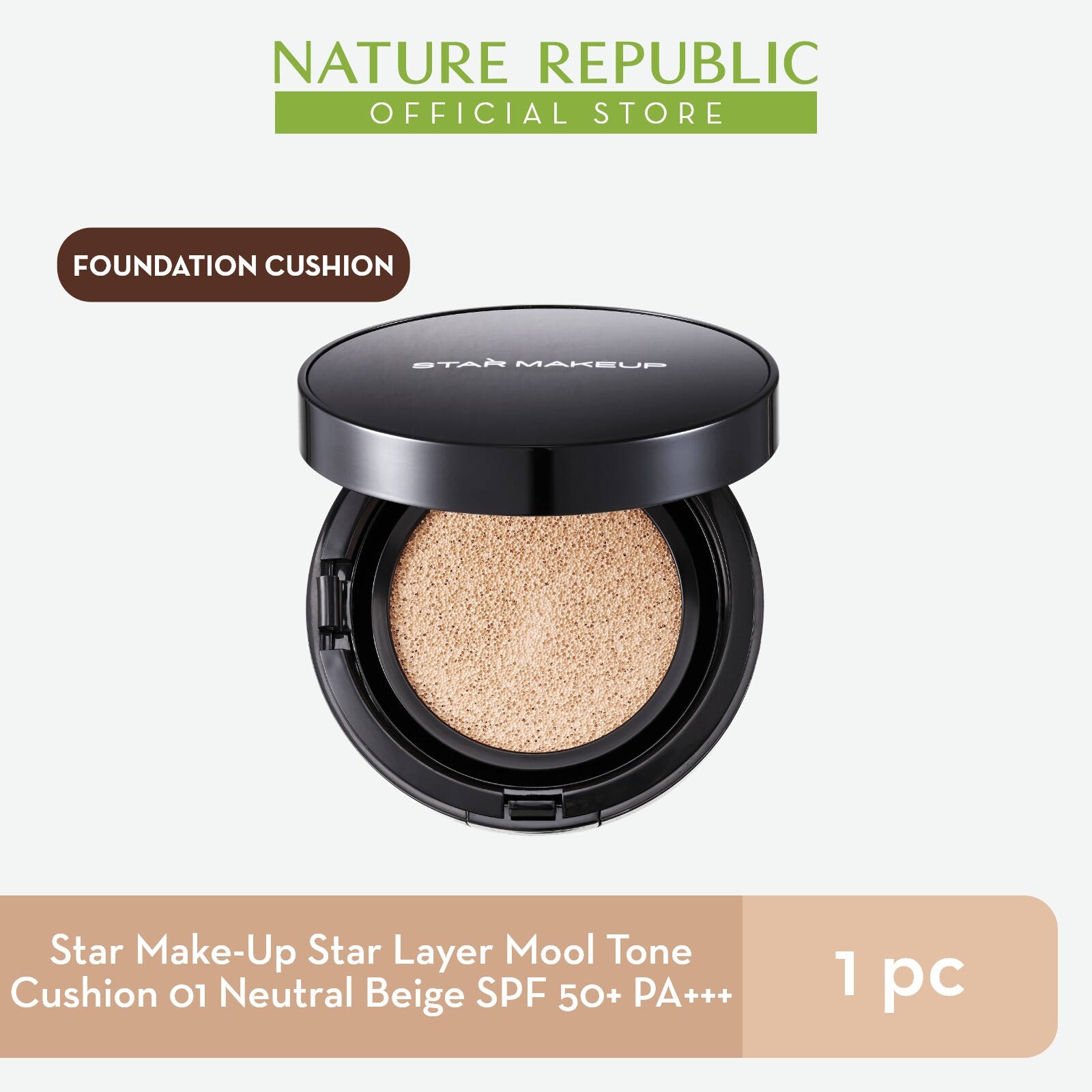 Gambar Nature Republic x Star Make Up Star Layer Mool Tone Cushion SPF 50+ PA+++