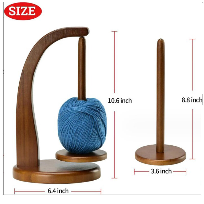Túi đựng sợi cho phụ kiện móc Spinner sợi gỗ lưu trữ cuộn len lơ lửng nhờ từ tính xoay cuộn sợi len mới để đan móc và quà tặng phụ kiện đan len