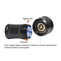 Seafrogs MK-17 Handheld Tactical Flashlight Waterproof 80 Meters 5000 Lumen Diving Scuba Torch with White Red Blue Light Color Video Lamp for Under Water Deep Sea Cave