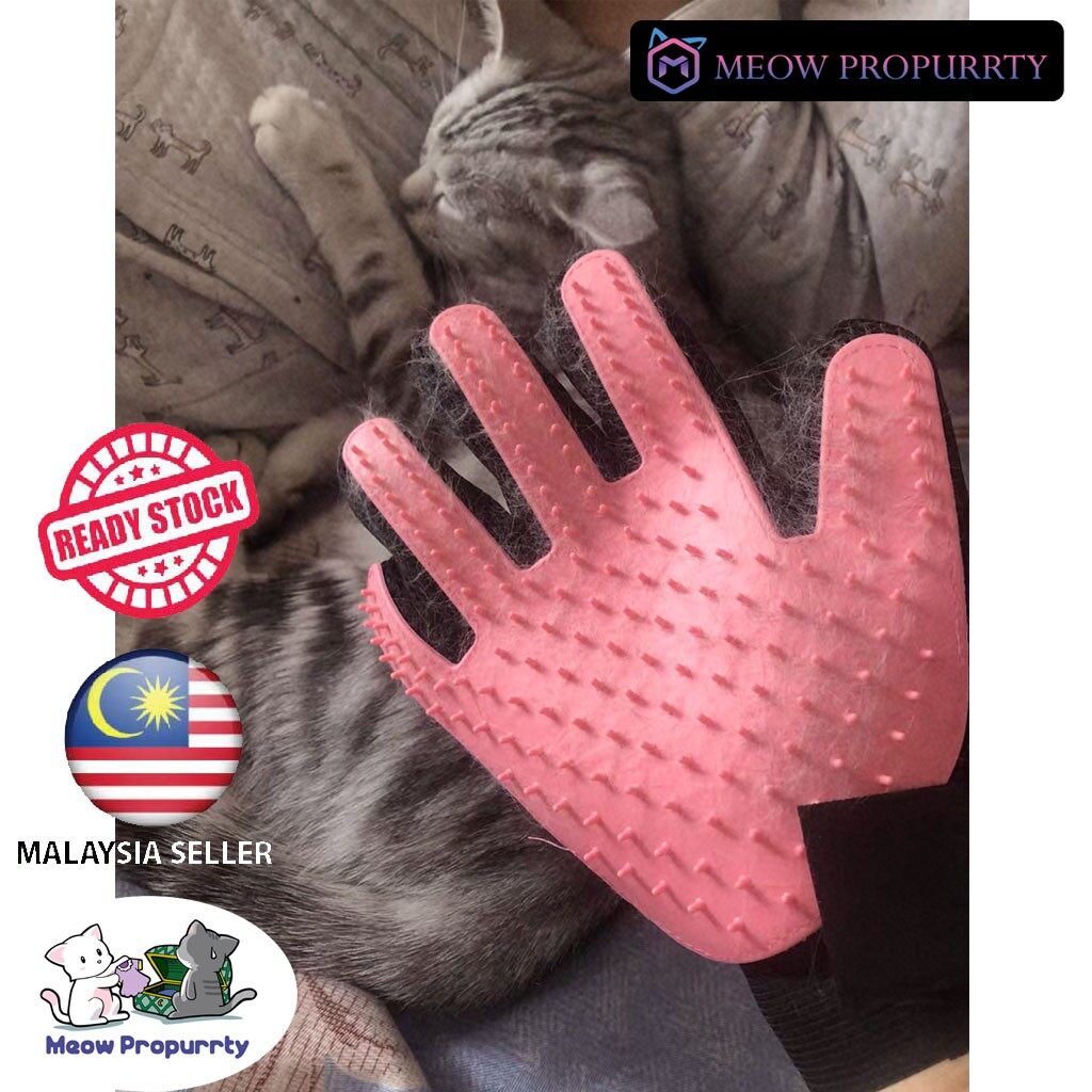 Ready Stock Malaysia Raya Sarung Tangan Buang Bulu Kucing Barangan Accessory Pet Hairball Remover Gloves Lazada