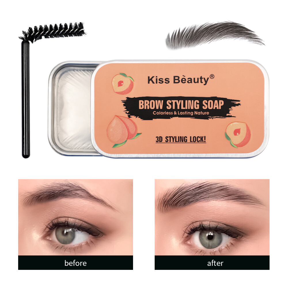 Kiss beauty gel tạo kiểu lông mày sáp lông mày xà phòng điêu khắc chống thấm nước lâu trôi 3d lông mày hoang dã tạo kiểu dễ mặc trang điểm lông mày
