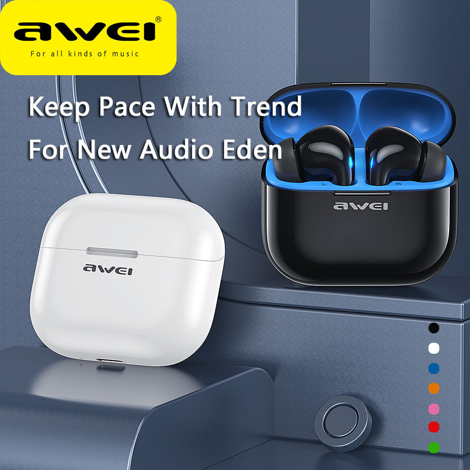 Awei T1pro Original TWS Wireless bluetooth Earbuds Bluetooth 5.3 Earphone
