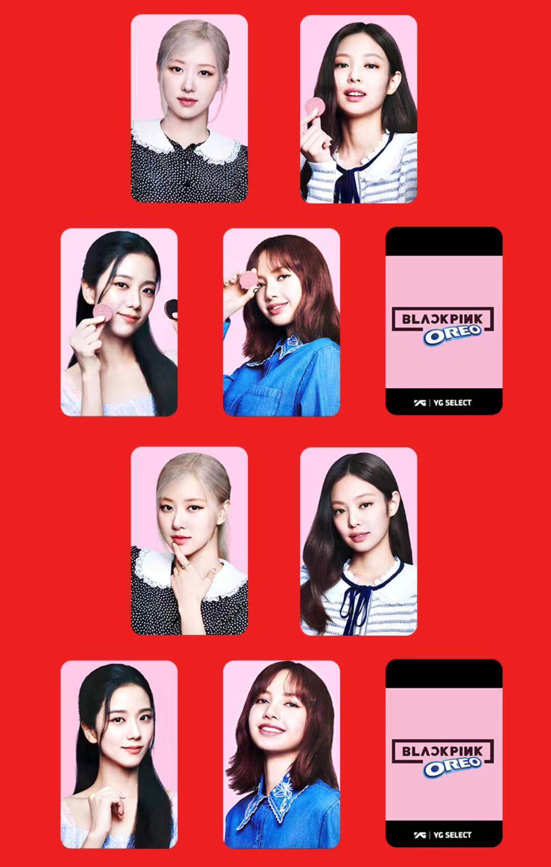 BlackPink Oreo Photocard Lisa Rose Jennie Jisoo Oreo Thẻ Ảnh 4 Mỗi Bộ