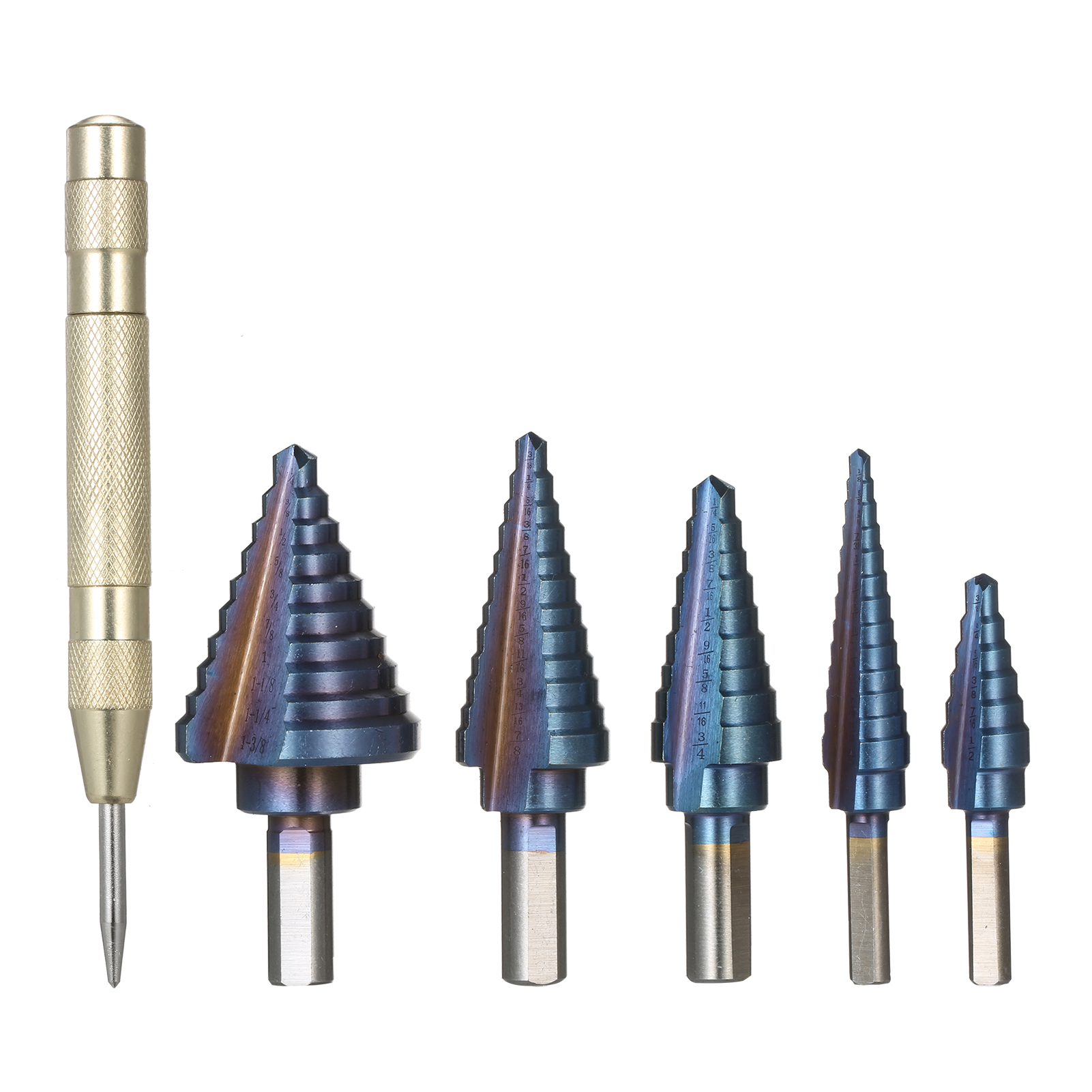 50 Sizes HSS Step Drill Bit Set with 
