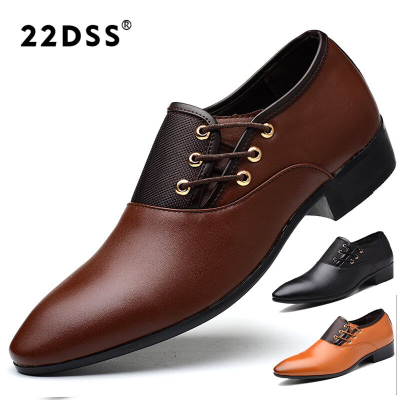 22DSS Cộng Với Kích Thước 38-48 Ăn Mặc Giày Cho Nam Giới Oxford Giày Da Người Đàn Ông Trang Phục Chính Thức Giày Point Toe Giày Kinh Doanh Cổ Điển Ăn Mặc Oxford Văn Phòng Đảng Giày Cưới
