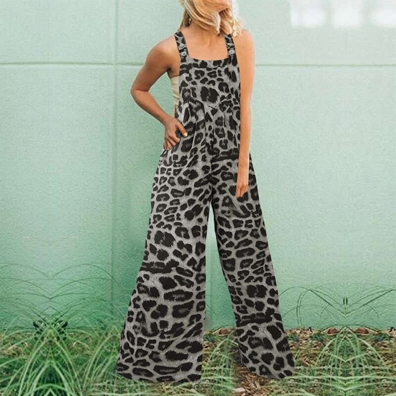 leopard dungaree
