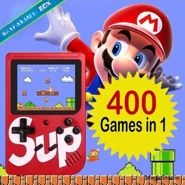 Cầm tay 400 trò chơi giao diện điều khiển 3 inch retro mini fc av tay cầm chơi game tv giả lập siêu mario psp mini hộp trò chơi 游戏机