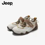 Jeep Spirit Mary Jane nhẹ đế mềm lưới Velcro phẳng phẳng thường ngày Dép thể thao cho nữ
