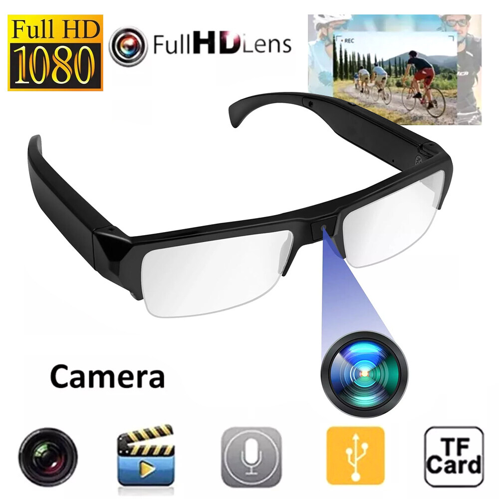 Eyeglasses Camera HD 1080p Camcorder Portable Wearable Mini Camcorder Action Camera for Filming HD Camcorder for Driving, Cyclin