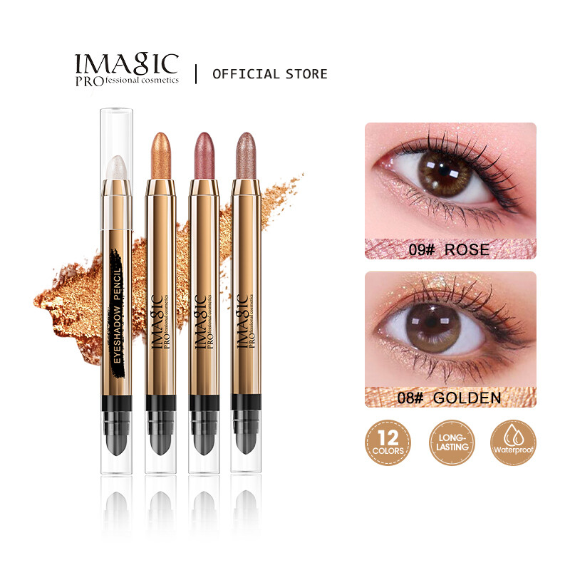 IMAGIC Double Headed Highgloss Eyeshadow Pen Brightens Complexion Easily Smudges Fine Flashes Highlighter Makeup