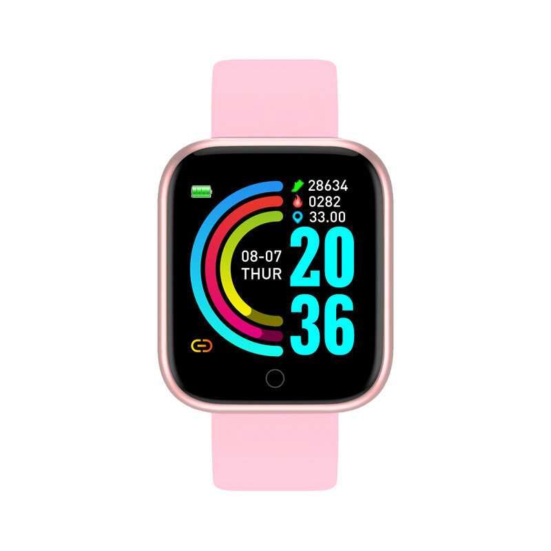 Free Strap 100% Original Y68 Đồng Hồ Thông Minh Bluetooth Không Thấm Nước Tập Thể Dục Huyết Áp Tracker Máy Theo Dõi Nhịp Tim D20 Smartwatch Đối Với Apple IOS Android 13