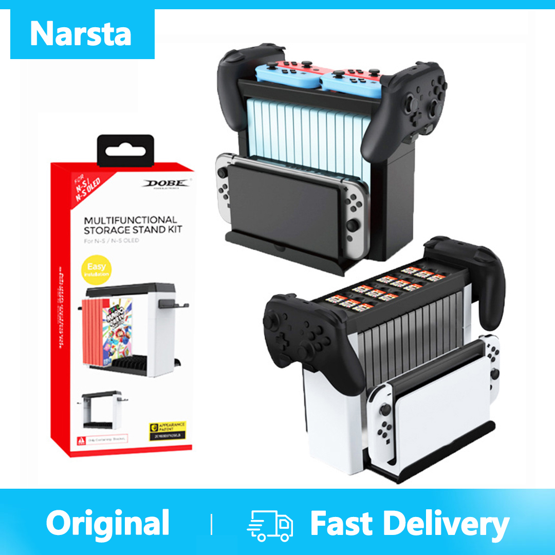 Narsta phụ kiện cho nintendo switch oled giá đỡ bảng điều khiển đa năng giá đỡ bộ điều khiển đĩa cd chơi game pro
