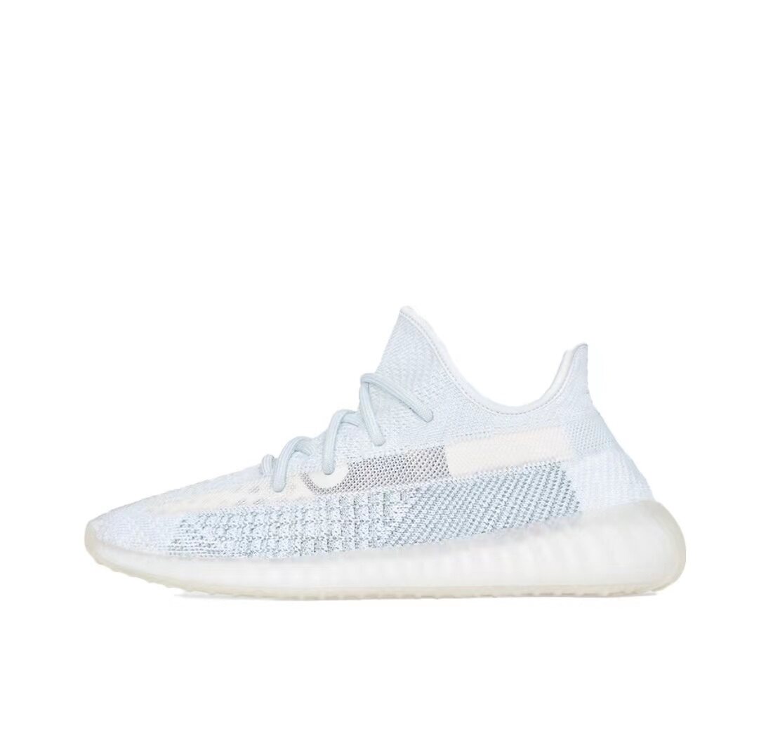 adidas originals Yeezy boost 350 v2 "cloud white" giày lười đế thấp màu xanh da trời dành cho cả nam và nữ