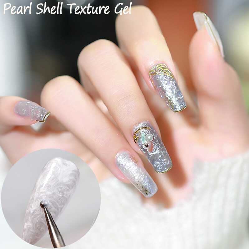 Ur gel kết cấu vỏ ngọc trai dễ thương sơn móng tay uv sơn bóng bán vĩnh viễn 7ml gel uv cho móng tay gel sơn bóng nghệ thuật mới tự làm