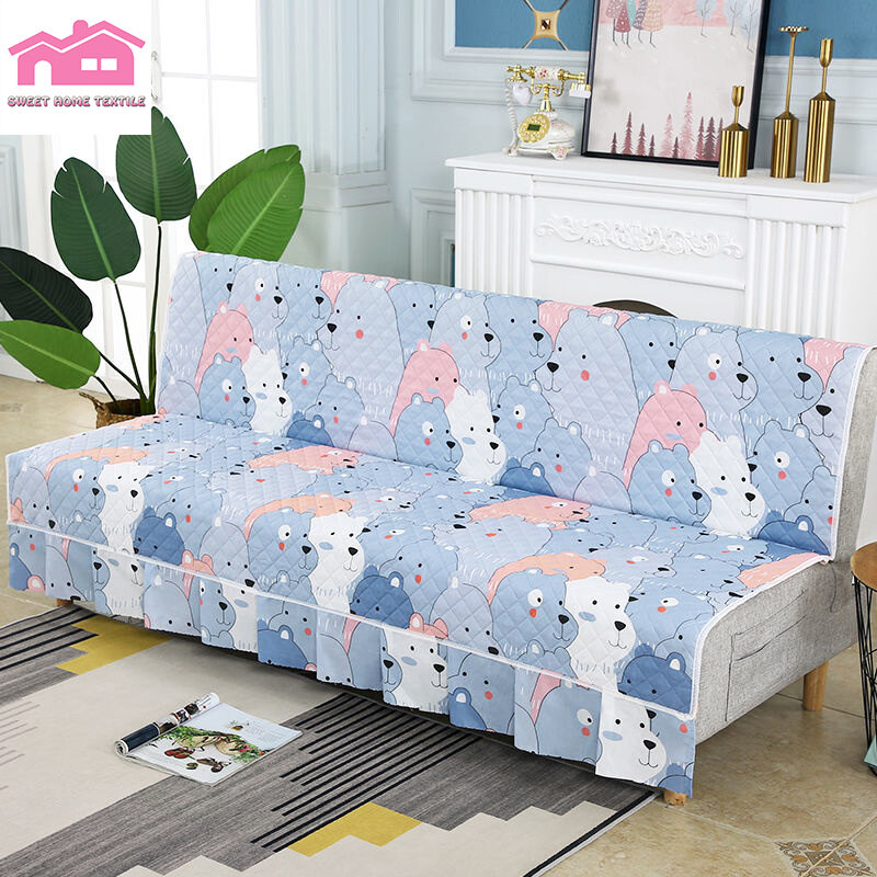 Bọc toàn bộ đệm sofa tấm phủ giường sofa có thể gập lại tấm phủ sofa chống trượt thông dụng bốn mùa không tay vịn sử dụng kép đơn giản