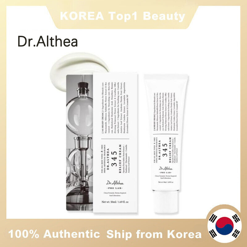 Dr.Althea 345 Relief Cream 50ml (Daily Face Moisturizer | Lightweight post-acne cream | Soothing Recovery & Moisture with Niacinamide, Panthenol) For All Skin Types