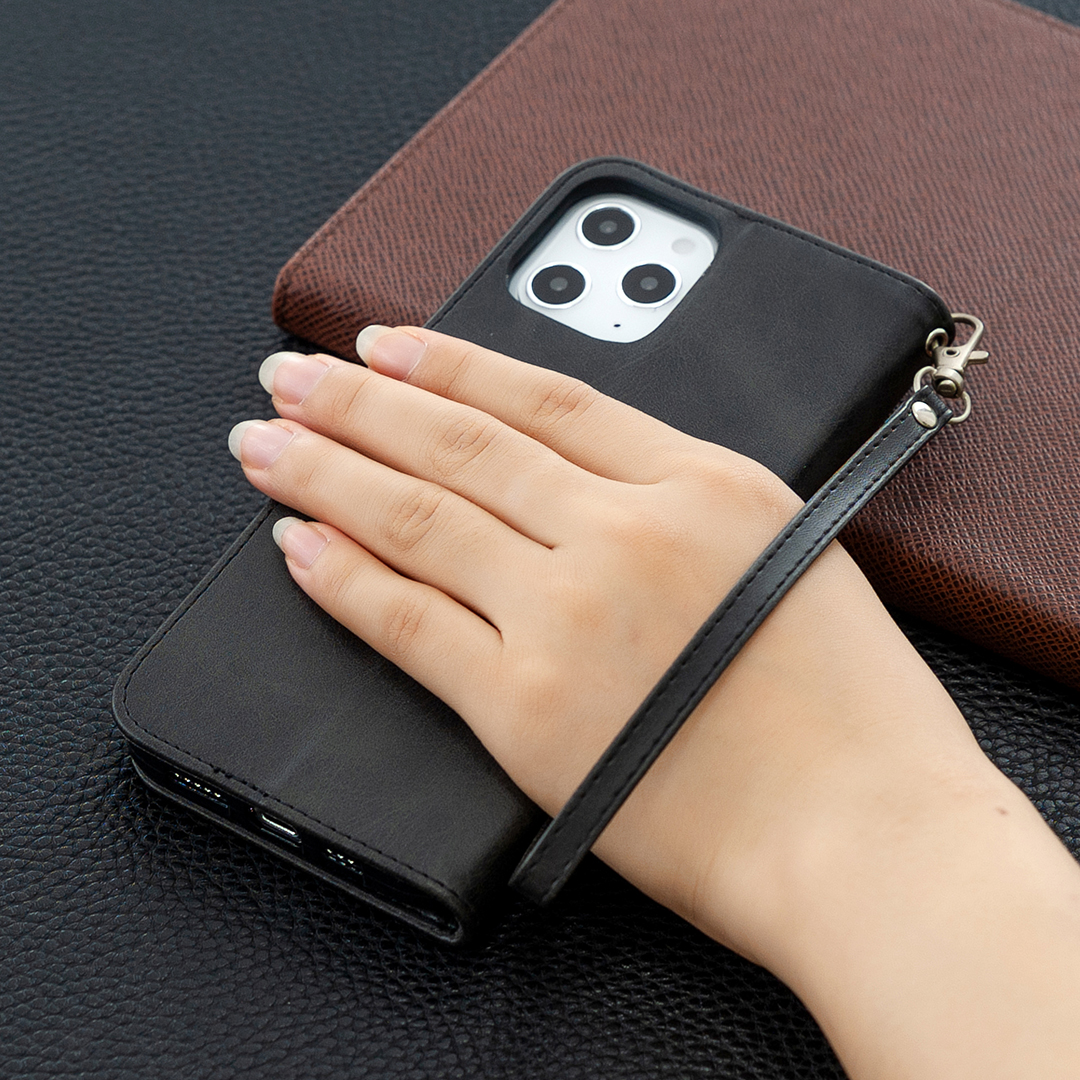 Leather Flip Phone Case With Card Slots And Stand For Smartphone_voghion.com