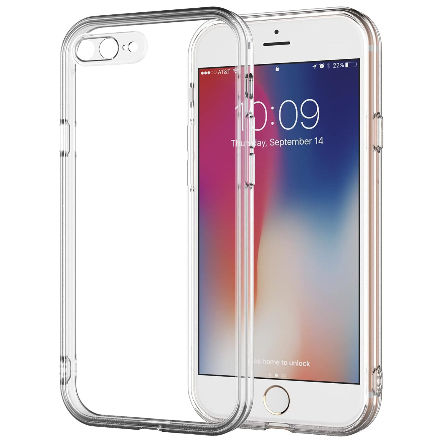 LUOWAN Ốp Lưng Cho Apple iPhone 7 Plus/iPhone 8 Plus Ốp Lưng Silicon Trong Suốt TPU Chống Trầy Xước 