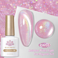 BORN PRETTY 10ml Rainbow Auroras Cat Eye Gel Nail Art Polish Shining Like A Fairy Tale Soak Off UV Gel Nail Art Varnish