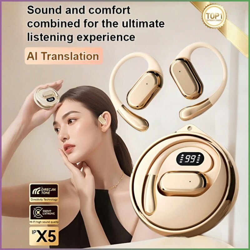 Wireless Headset High Fidelity Balanced Restoration Smart Headphones High Value Ai Translation 无线智能耳机