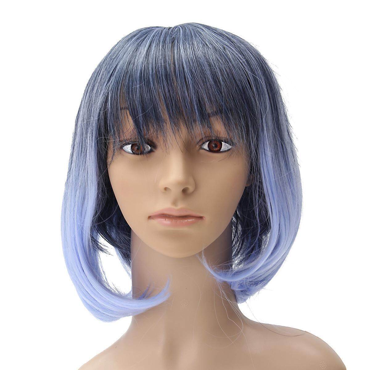 35 40cm Blue Gradient Cosplay Wig Woman Short Curly Hair Anime Natural Role Play Capless Null Buy Online At Best Prices In Bangladesh Daraz Com Bd