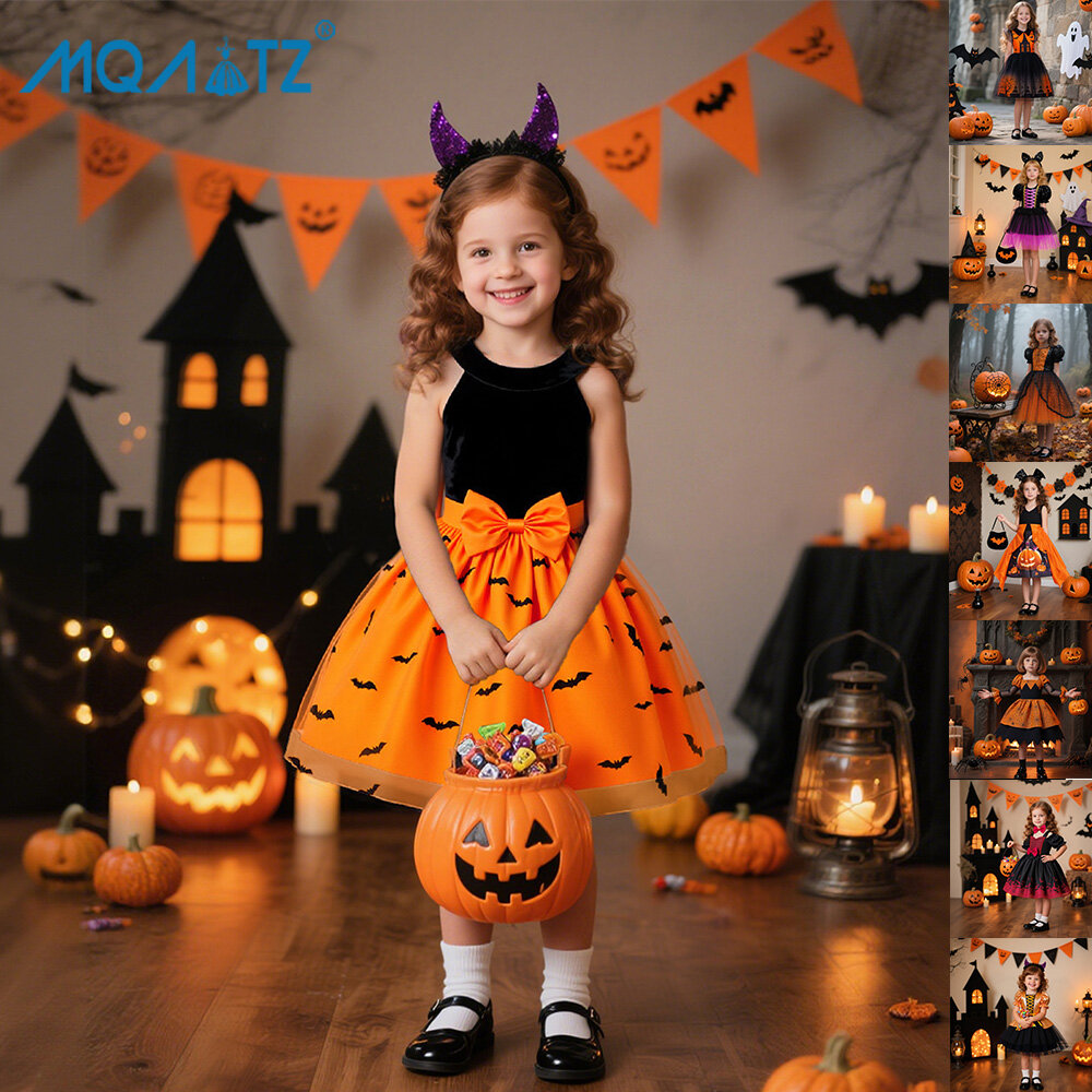 Mqatz 2024 phim mới Moana 2 váy con gái trang phục dự tiệc Halloween công chúa ưa thích quần áo trẻ em vaiana VÁY ĐẦM ahyqy08