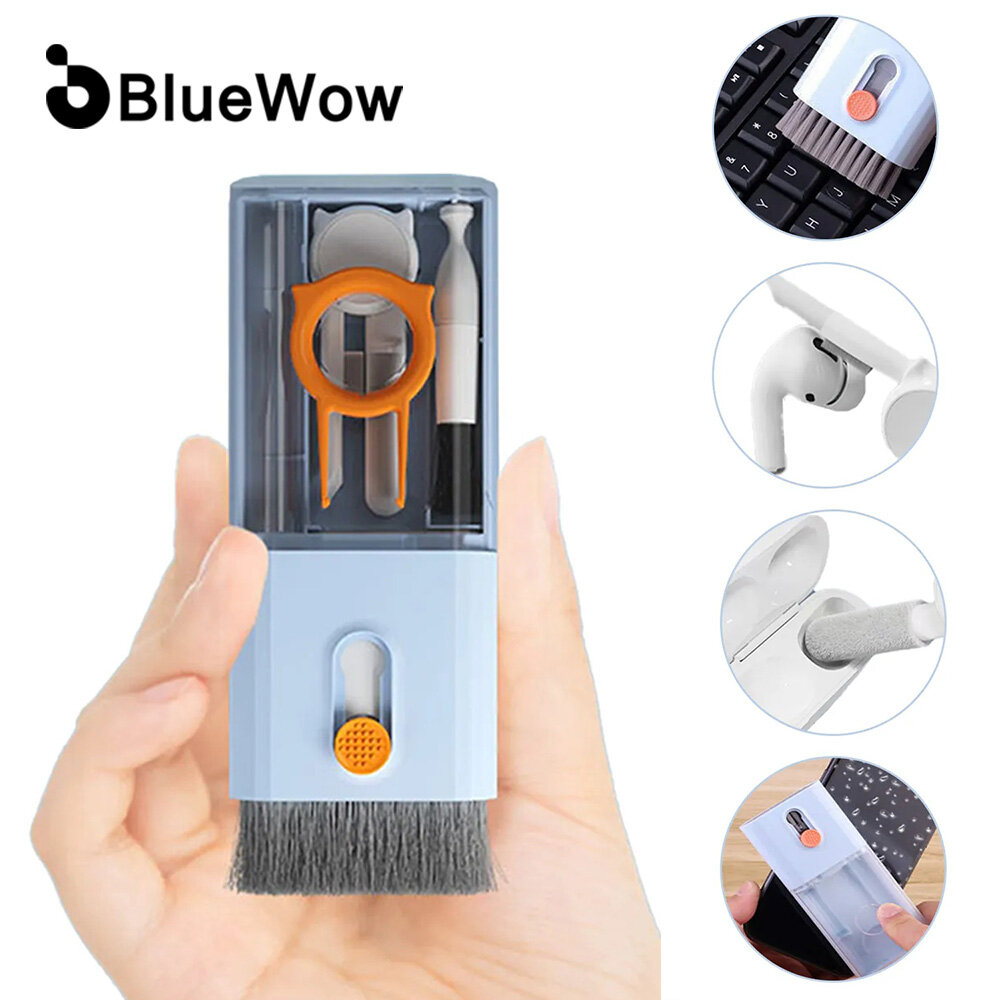 BlueWow Bộ Dụng Cụ Vệ Sinh Màn Hình Tích Hợp FA-007 Vệ Sinh Màn Hình Đa Năng Cho Máy Tính Điện Thoại Di Động Máy Tính Bảng Máy Tính Xách Tay
