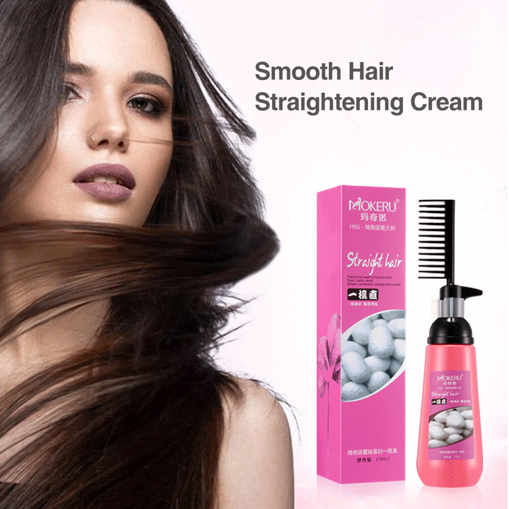 MOFAJIANG 150ml Smooth Straight Hair Cream With Comb Hair Straightening  Nourishing Relaxer Cream for Woman Hair Care | Lazada Singapore
